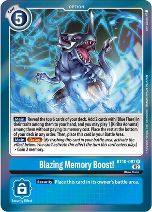 Image of Blazing Memory Boost! [BT10-097] [Xros Encounter]