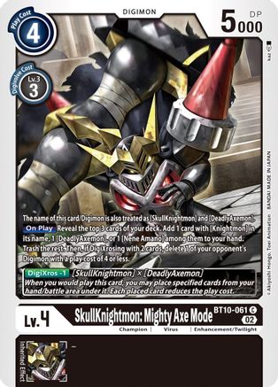 Image of SkullKnightmon: Mighty Axe Mode [BT10-061] [Xros Encounter]