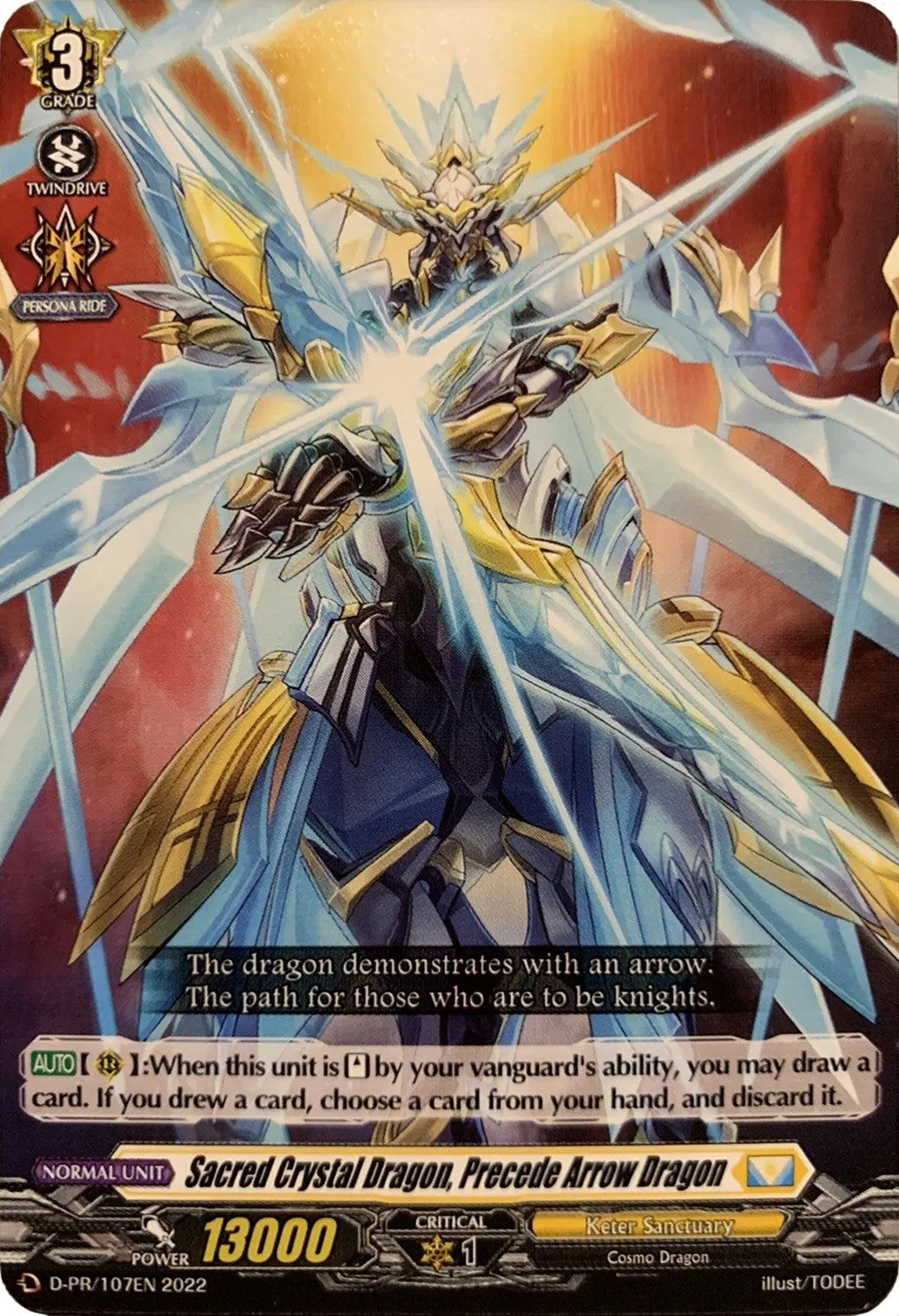 Image of Sacred Crystal Dragon, Precede Arrow Dragon (D-PR/107EN) [D Promo Cards]