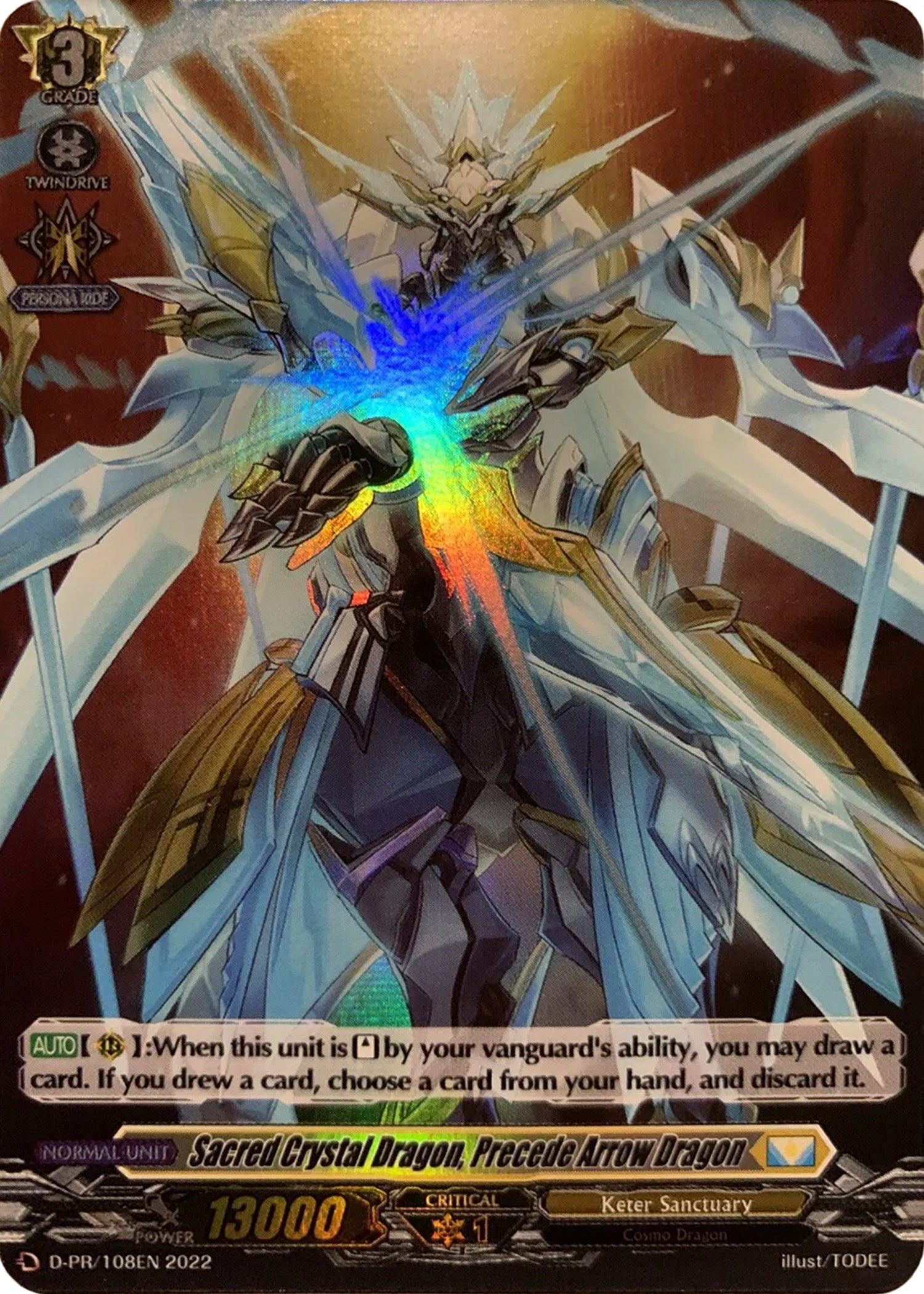 Image of Sacred Crystal Dragon, Precede Arrow Dragon (D-PR/108EN) [D Promo Cards]