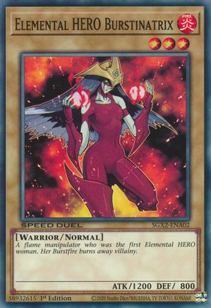 Image of Elemental HERO Burstinatrix [SGX2-ENA02] Common