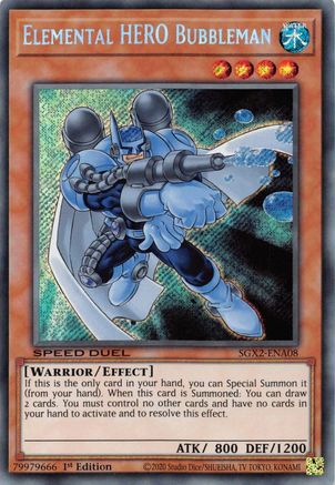 Image of Elemental HERO Bubbleman [SGX2-ENA08] Secret Rare
