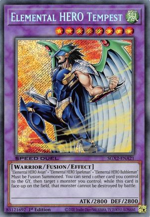 Image of Elemental HERO Tempest [SGX2-ENA21] Secret Rare