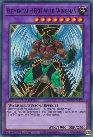 Image of Elemental HERO Wild Wingman [SGX2-ENA23] Common