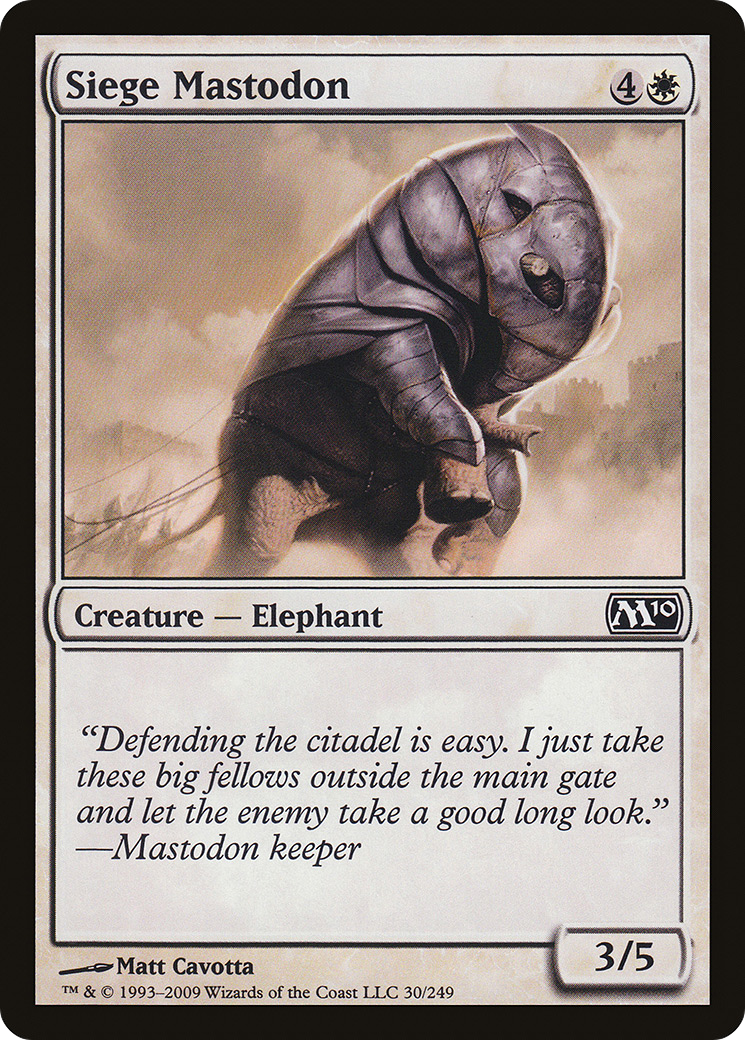 Image of Siege Mastodon [Magic 2010]