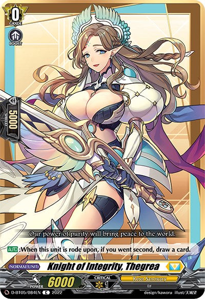 Image of Knight of Integrity, Thegrea (D-BT05/084EN) [Triumphant Return of the Brave Heroes]