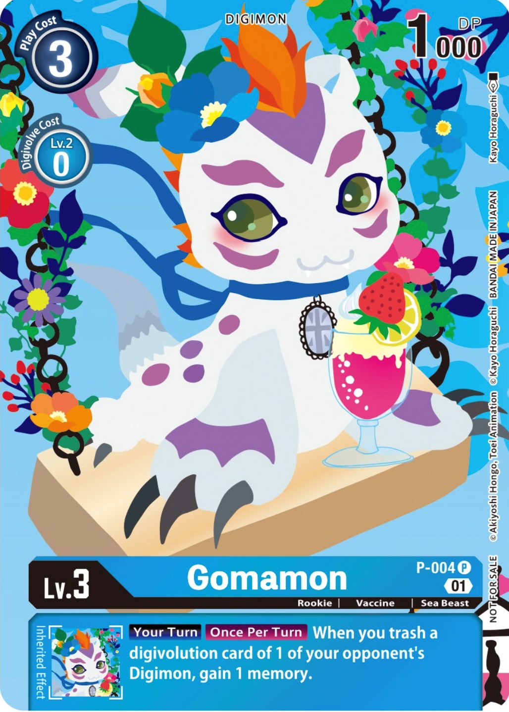 Image of Gomamon [P-004] (Tamer's Card Set 2 Floral Fun) [Promotional Cards]