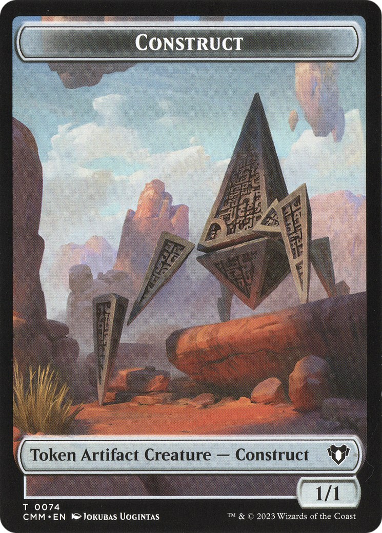 Image of Thopter // Construct (0074) Double-Sided Token [Commander Masters Tokens]
