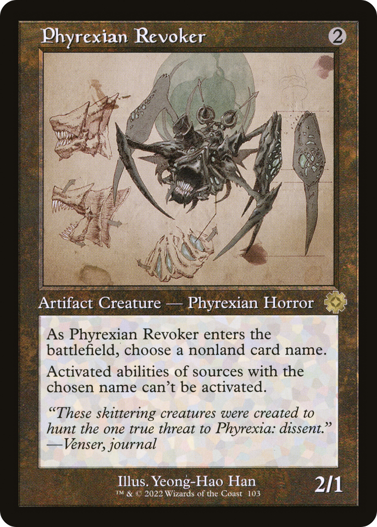 Image of Phyrexian Revoker (Retro Schematic) [The Brothers' War Retro Artifacts]