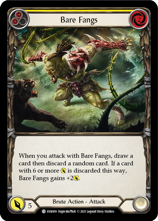 Image of Bare Fangs (Yellow) [EVR009] (Everfest)  1st Edition Normal