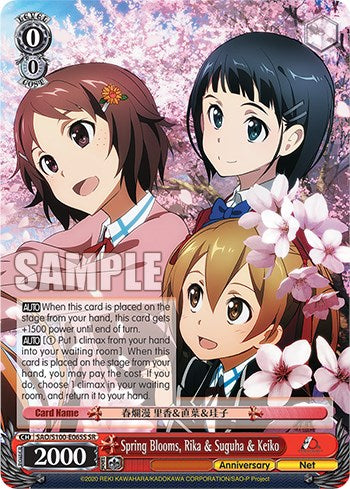 Image of Spring Blooms, Rika & Suguha & Keiko [Sword Art Online Animation 10th Anniversary]