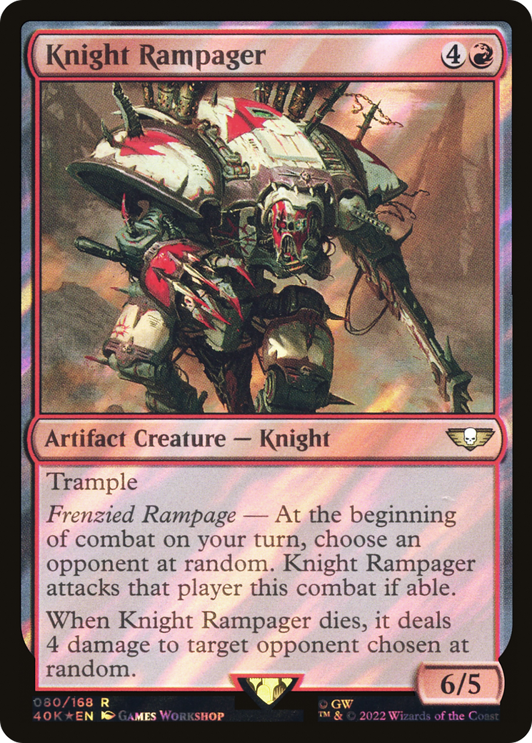 Image of Knight Rampager (Surge Foil) [Warhammer 40,000]