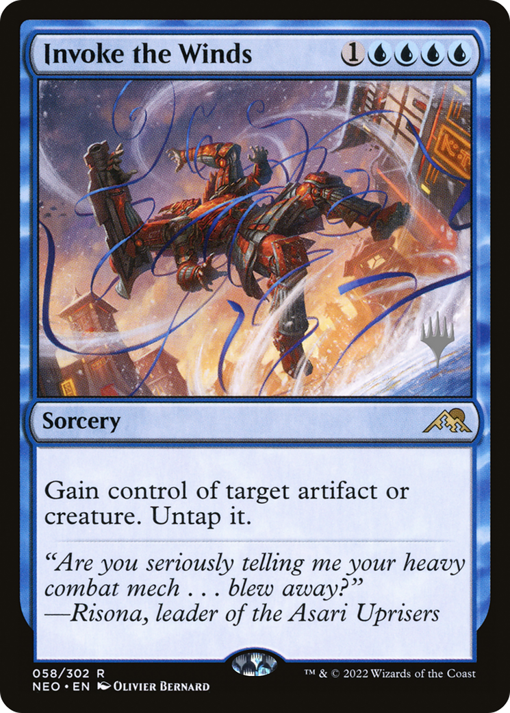Image of Invoke the Winds (Promo Pack) [Kamigawa: Neon Dynasty Promos]