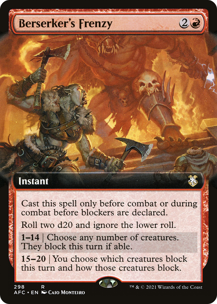Image of Berserker's Frenzy (Extended Art) [Dungeons & Dragons: Adventures in the Forgotten Realms Commander]