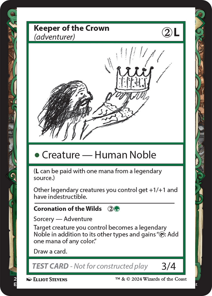Image of Keeper of the Crown (adventurer) [Mystery Booster 2 Playtest Cards]
