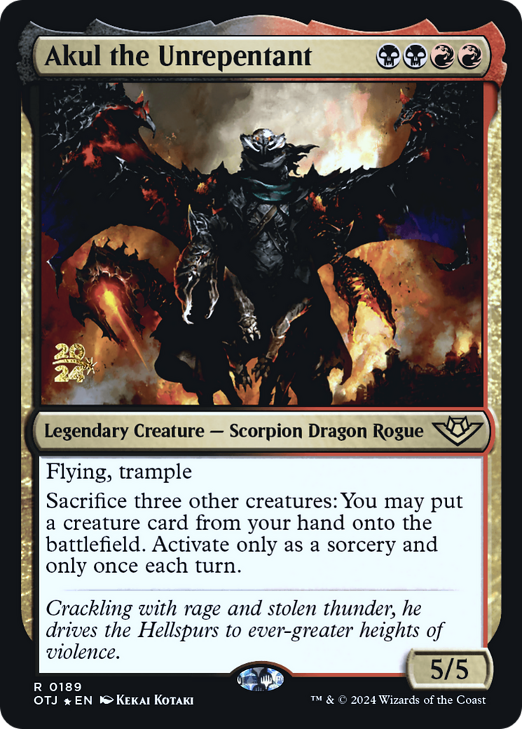 Image of Akul the Unrepentant [Outlaws of Thunder Junction Prerelease Promos]