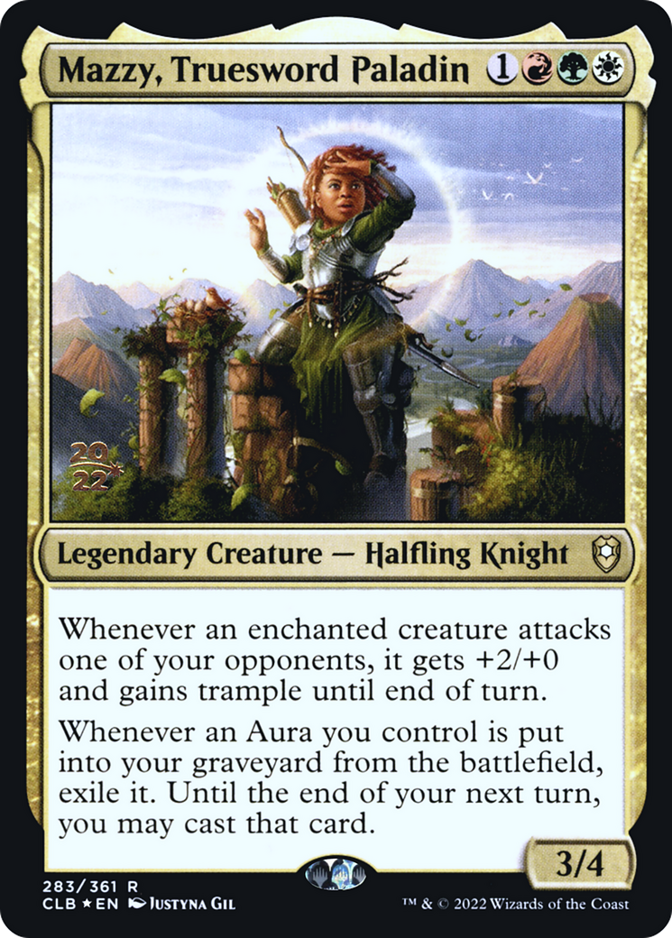 Image of Mazzy, Truesword Paladin [Commander Legends: Battle for Baldur's Gate Prerelease Promos]