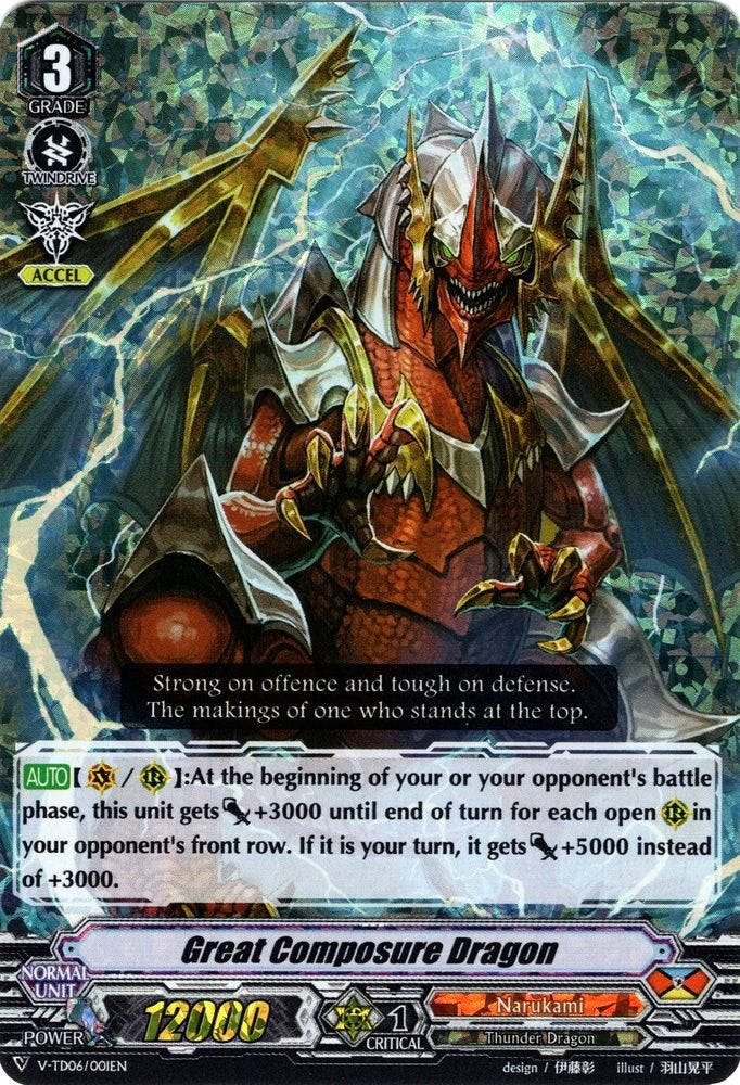 Image of Great Composure Dragon (Parallel Foil) (V-TD06/001EN) [Naoki Ishida]