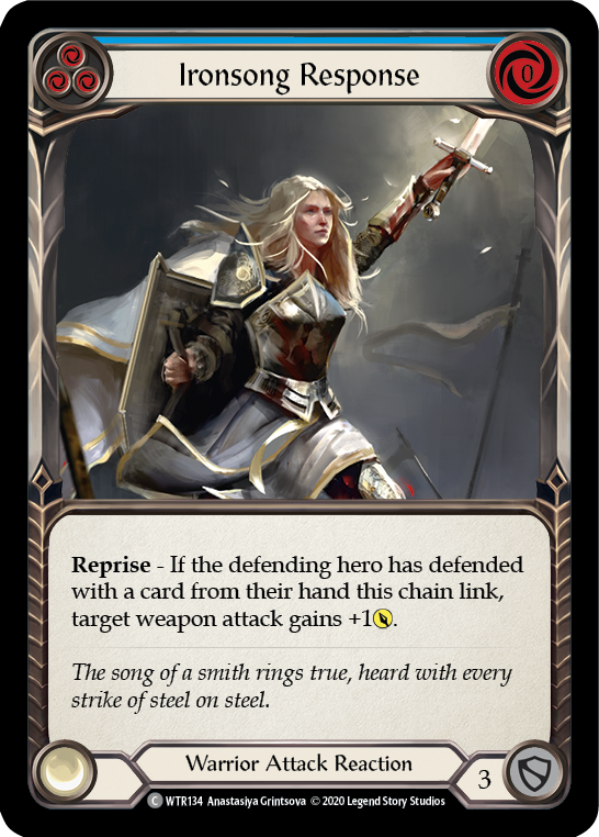 Image of Ironsong Response (Blue) [U-WTR134] (Welcome to Rathe Unlimited)  Unlimited Rainbow Foil