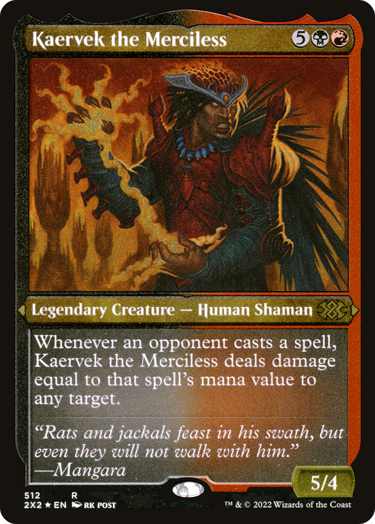 Image of Kaervek the Merciless (Foil Etched) [Double Masters 2022]