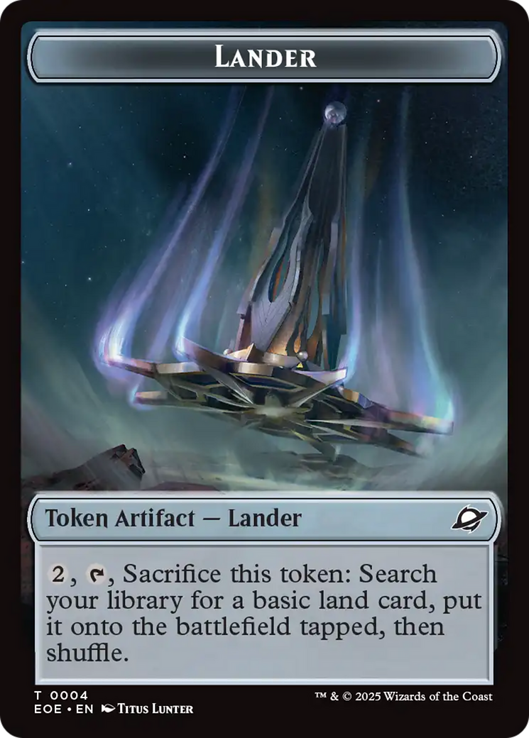 Image of Human Soldier // Lander (0004) Doubled-Sided Token [Edge of Eternities Tokens]