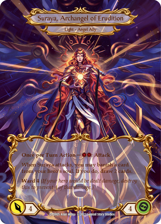 Image of Figment of Erudition // Suraya, Archangel of Erudition (Marvel) [DTD005] (Dusk Till Dawn)  Cold Foil
