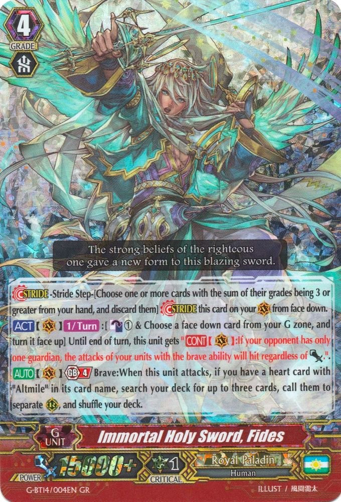 Image of Immortal Holy Sword, Fides (G-BT14/004EN) [Divine Dragon Apocrypha]