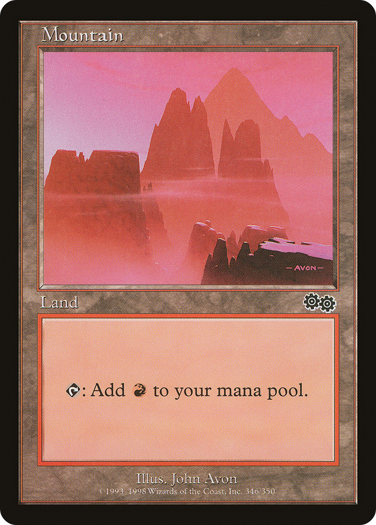 Image of Mountain (346) [Urza's Saga]