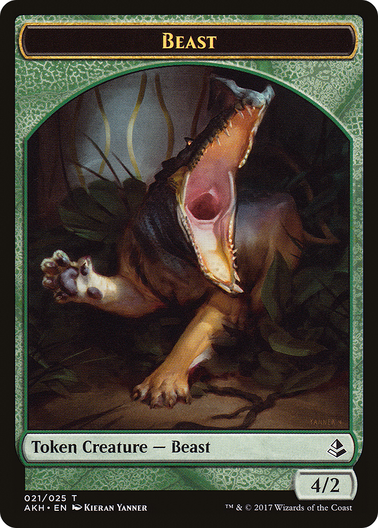 Image of Beast Token (AKH-021) - Amonkhet Tokens Foil