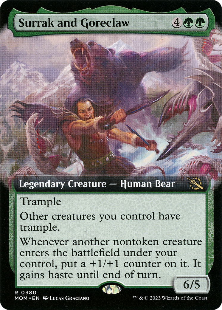 Image of Surrak and Goreclaw (Extended Art) [March of the Machine]