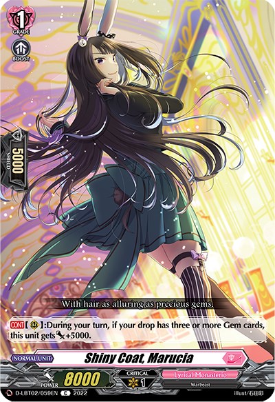 Image of Shiny Coat, Marucia (D-LBT02/059EN) [Lyrical Monasterio: It's a New School Term!]