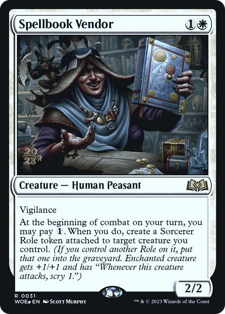 Image of Spellbook Vendor [Wilds of Eldraine Prerelease Promos]