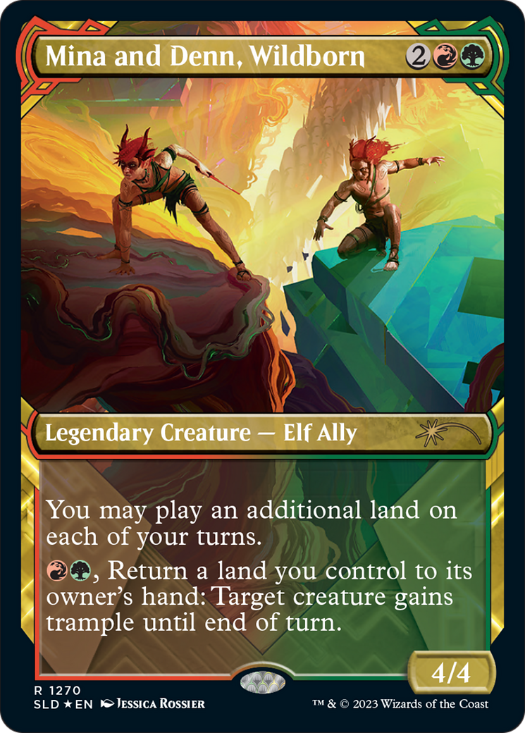 Image of Mina and Denn, Wildborn (Halo Foil) [Secret Lair Drop Series]