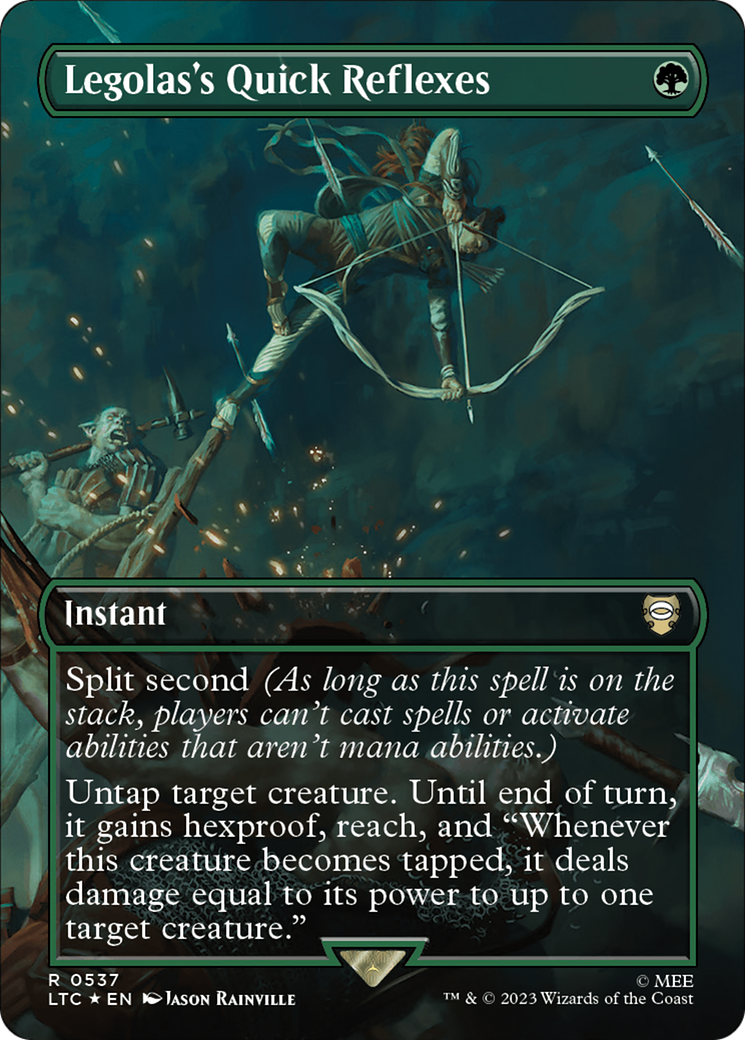 Image of Legolas's Quick Reflexes (Borderless) (Surge Foil) [The Lord of the Rings: Tales of Middle-Earth Commander]