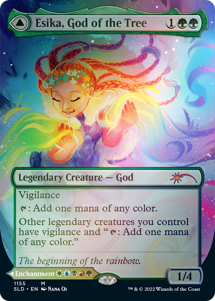 Image of Esika, God of the Tree // The Prismatic Bridge (Borderless) [Secret Lair: From Cute to Brute]