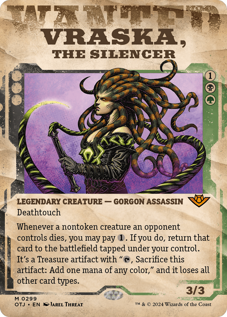 Image of Vraska, the Silencer (Showcase) [Outlaws of Thunder Junction]