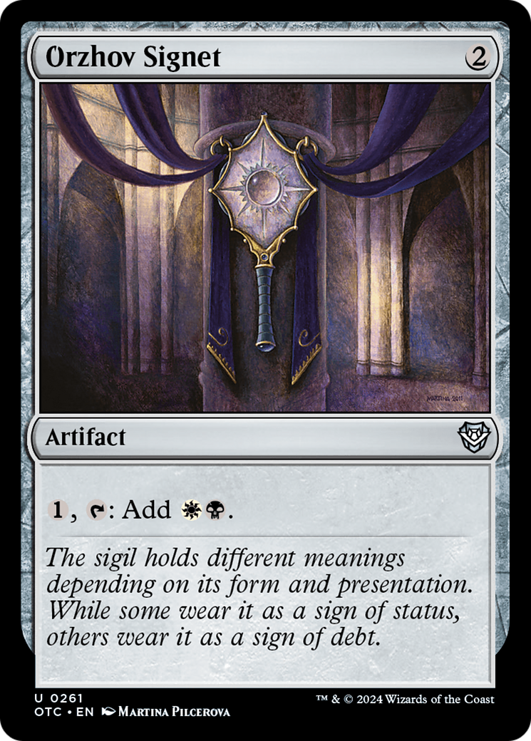 Image of Orzhov Signet [Outlaws of Thunder Junction Commander]