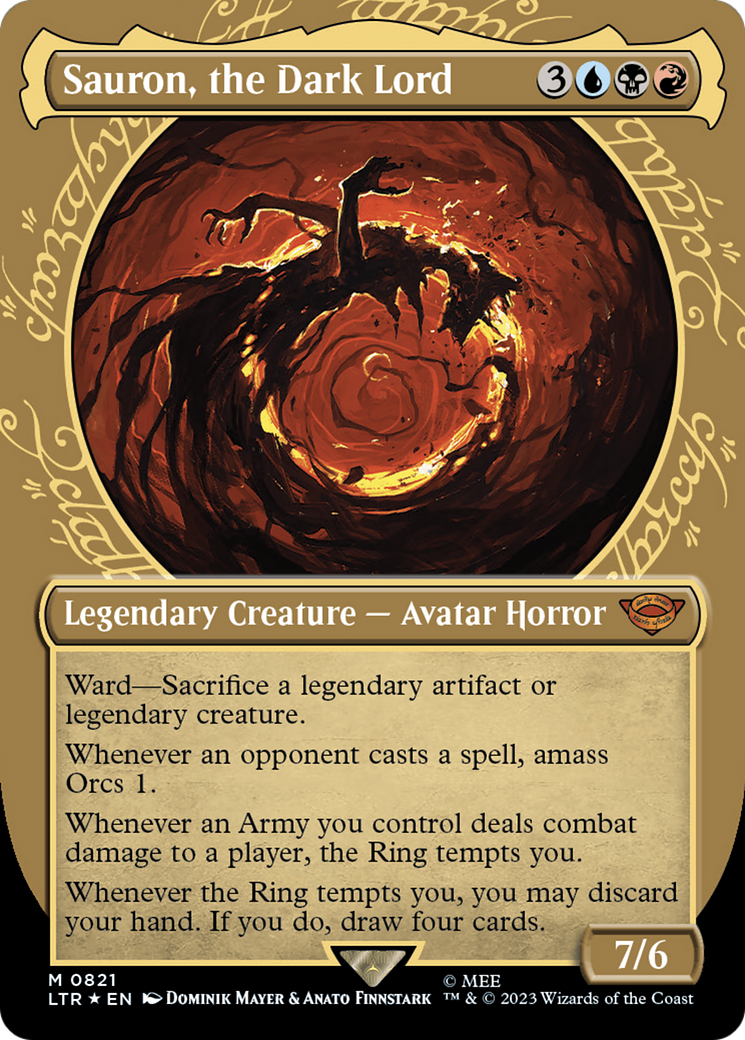 Image of Sauron, the Dark Lord (Showcase) (Surge Foil) [The Lord of the Rings: Tales of Middle-Earth]
