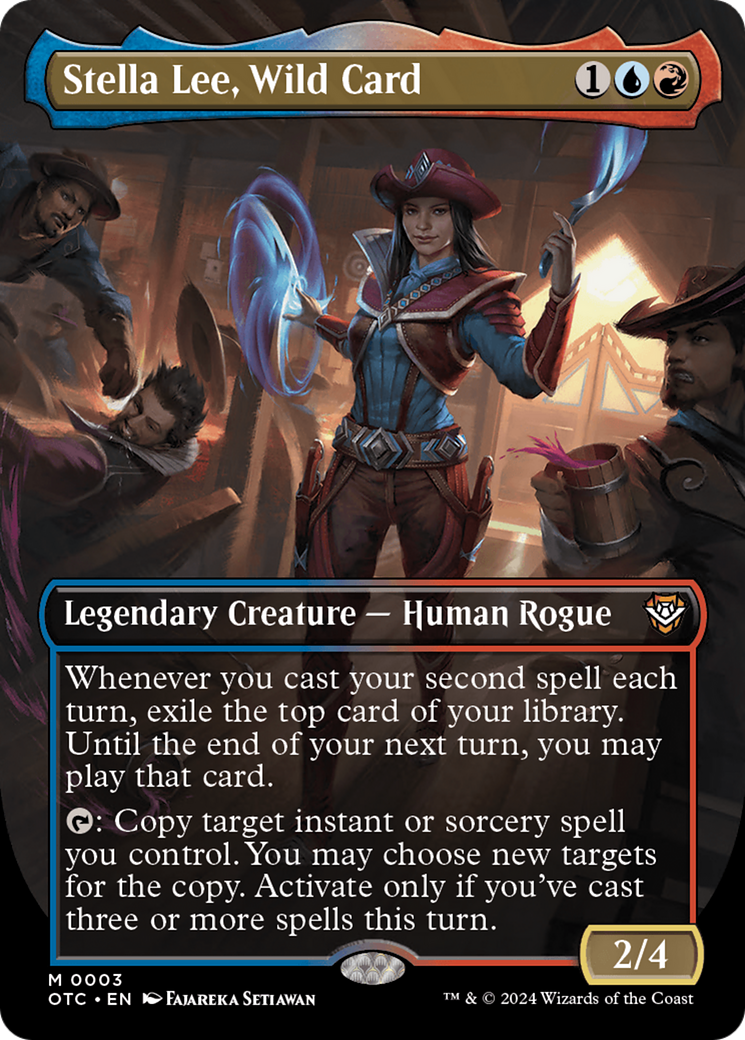 Image of Stella Lee, Wild Card (Borderless) [Outlaws of Thunder Junction Commander]
