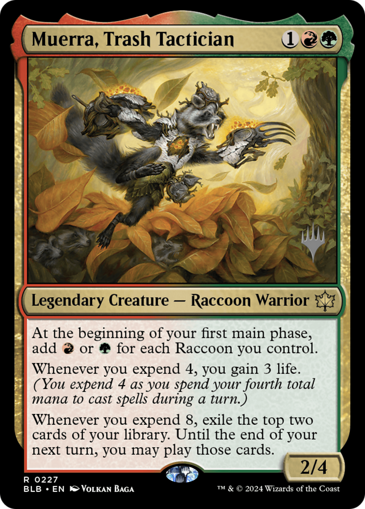 Image of Muerra, Trash Tactician (Promo Pack) [Bloomburrow Promos]