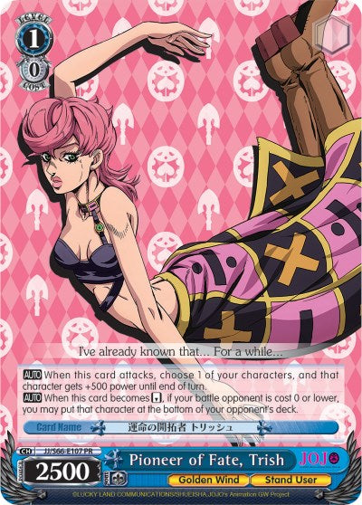 Image of Pioneer of Fate, Trish (JJ/S66-E107 PR) [JoJo's Bizarre Adventure: Golden Wind]