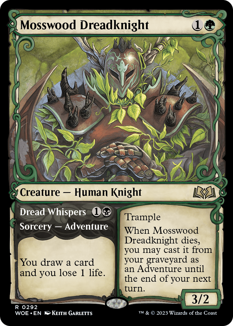 Image of Mosswood Dreadknight // Dread Whispers (Showcase) [Wilds of Eldraine]