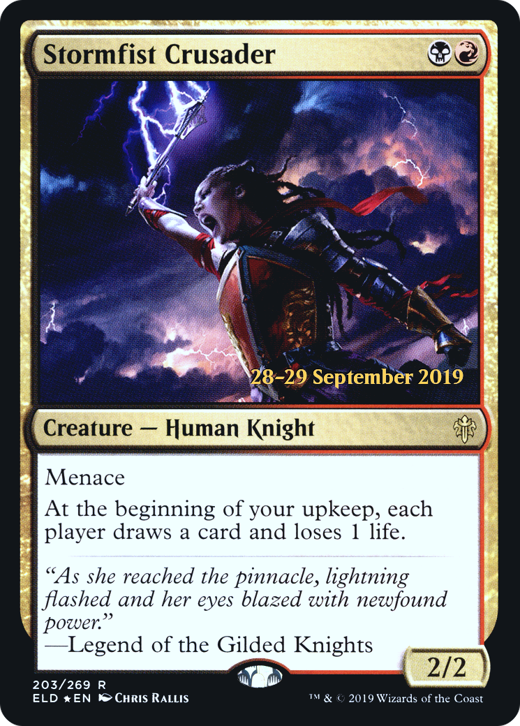 Image of Stormfist Crusader [Throne of Eldraine Prerelease Promos]