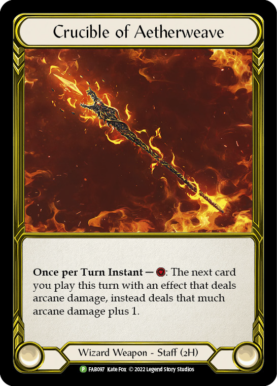 Image of Crucible of Aetherweave (Golden) [FAB097] (Promo)  Cold Foil
