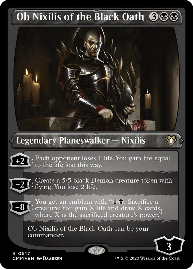 Image of Ob Nixilis of the Black Oath (Foil Etched) [Commander Masters]