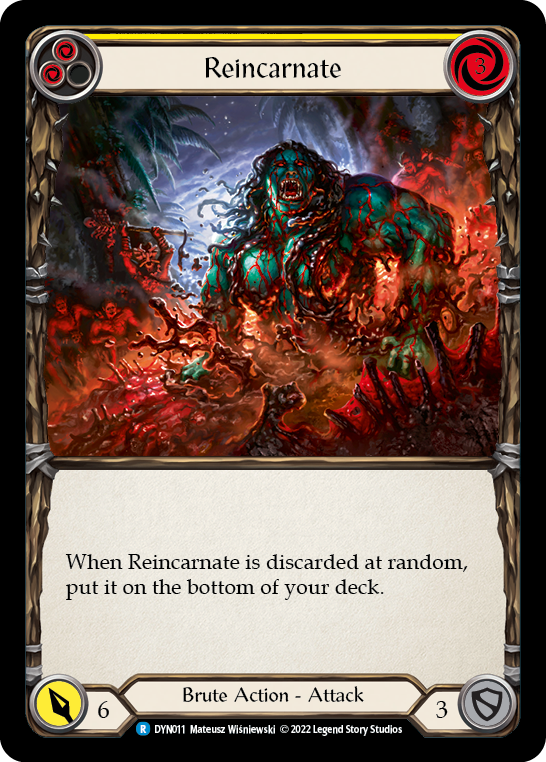 Image of Reincarnate (Yellow) [DYN011] (Dynasty)  Rainbow Foil