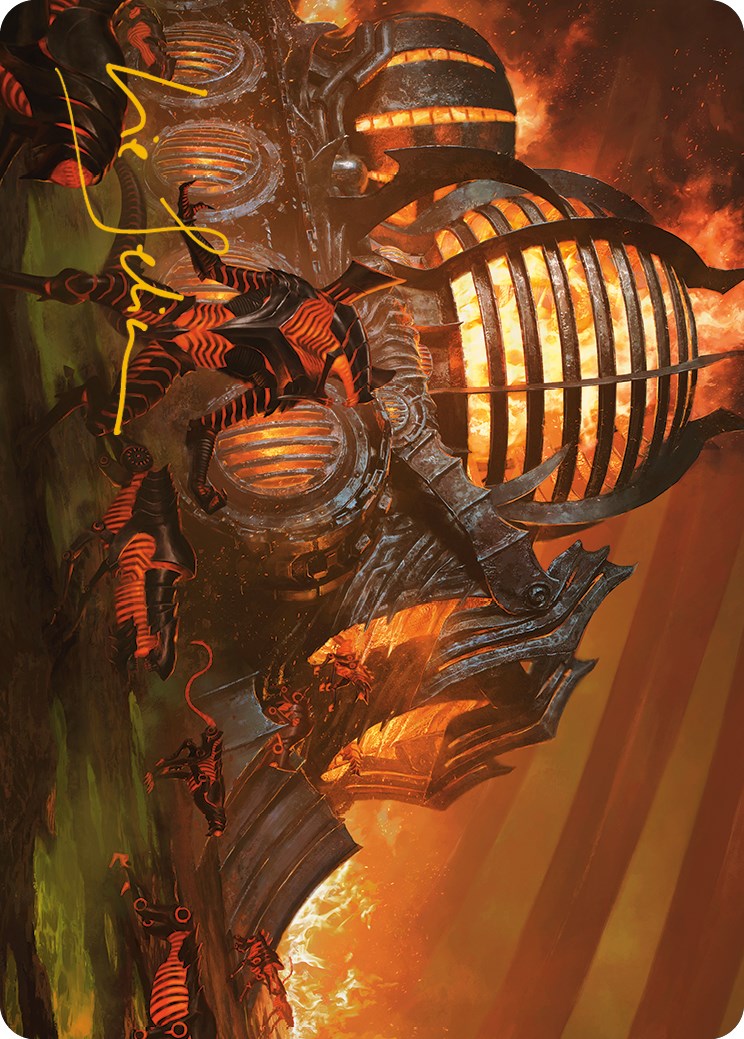Image of Urabrask's Forge Art Card (Gold-Stamped Signature) [Phyrexia: All Will Be One Art Series]