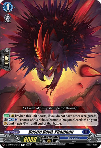 Image of Desire Devil, Phamaan (D-BT06/042EN) [Blazing Dragon Reborn]