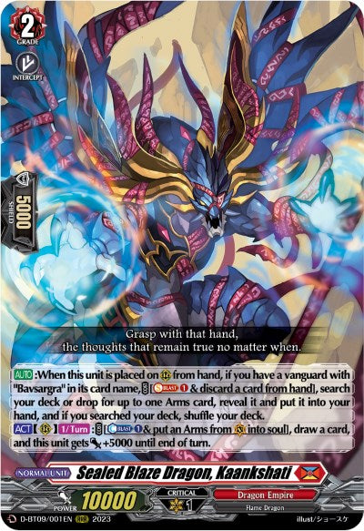 Image of Sealed Blaze Dragon, Kaankshati (D-BT09/001EN) [Dragontree Invasion]