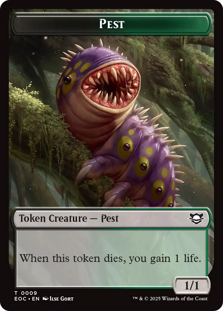 Image of Copy // Pest Double-Sided Token [Edge of Eternities Commander Tokens]